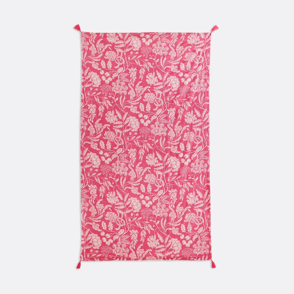 Fouta XL, bloemenprint, badstof voering, LINDA