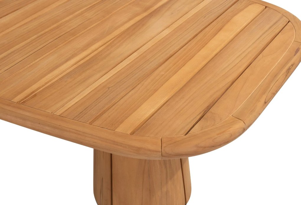 Taste by 4 Seasons Capri Low dining tuintafel met barrelvormig blad 240 x 110 cm      houtkleur weerbestendig