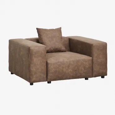 Fauteuil (↔︎145 Cm) Bruna Bruin Koffie Suède - Sklum
