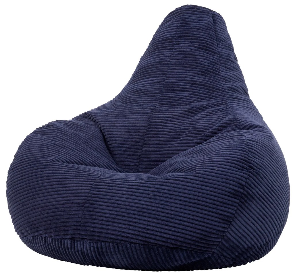 Cloudy Cord Zitzak Stoel - Navy Blue