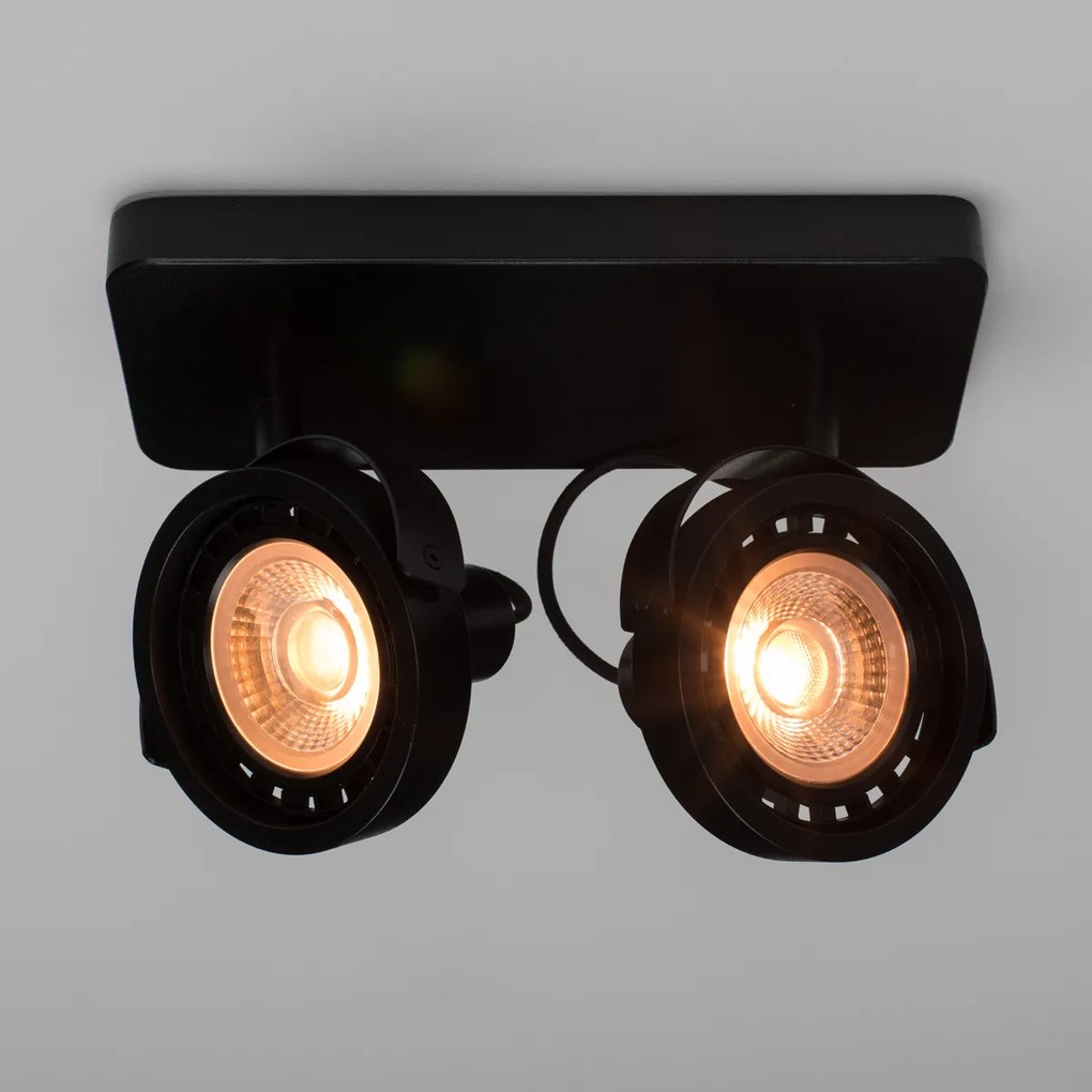 Zuiver Dice-2 DTW Dubbele LED Spot Zwart