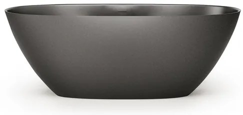 Zeza Element Vrijstaand Bad - 175x76x60cm - solid surface - mat donker grijs SW1208810
