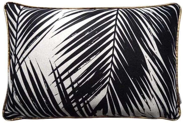 Kussen zwart-wit, langwerpig Living Met binnenkussen 50 x 35 cm
