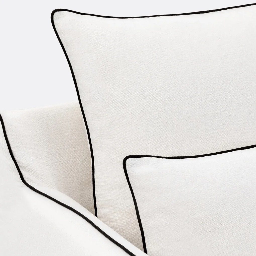 Fauteuil, afneembare hoezen, in dik linnen, Odna