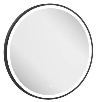 Crosswater Infinity Spiegel - met verlichting - rond - 60cm - mat zwart IF_MIRROR60MB