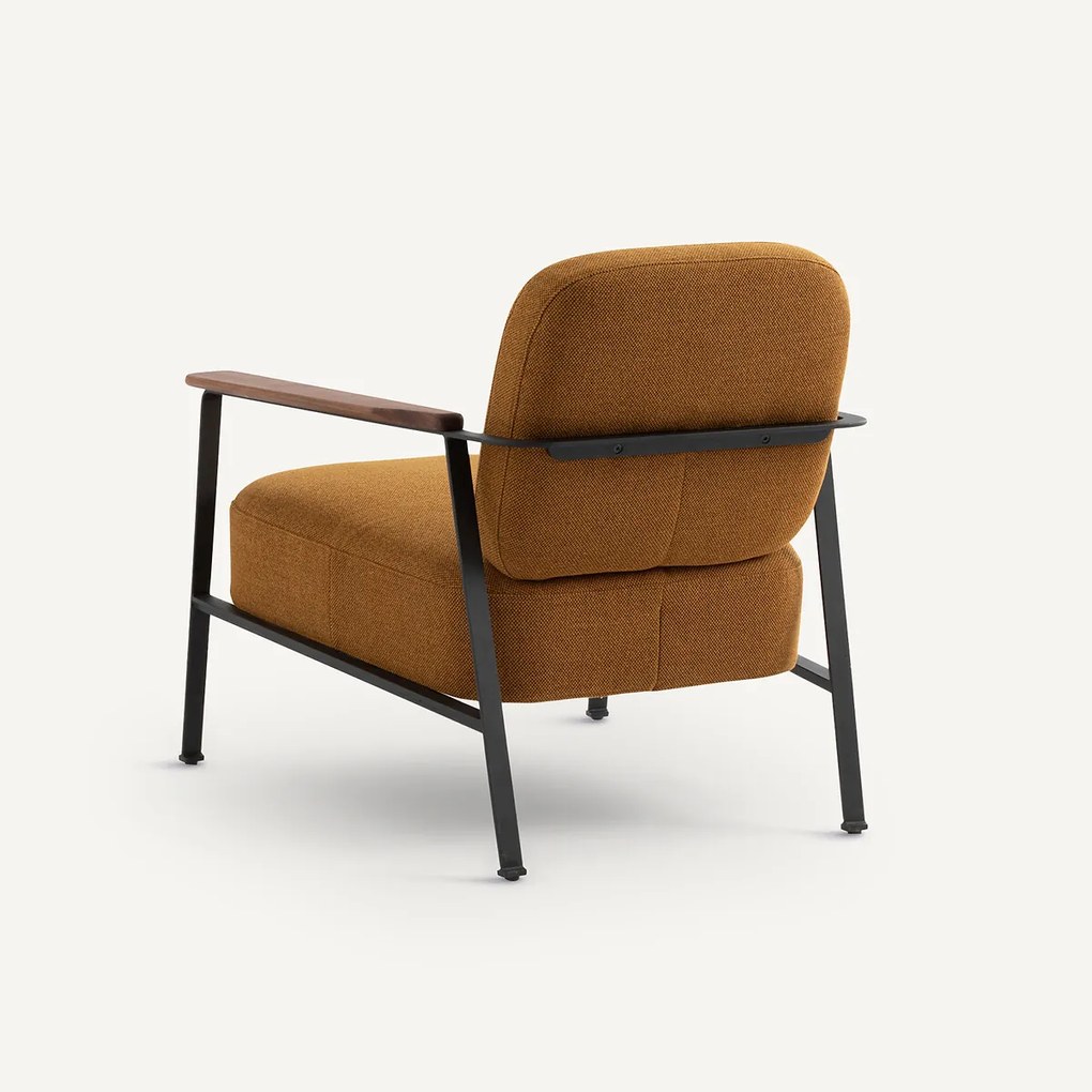 Stalen metalen fauteuil met gevlochten gemêleerde stof, Abraxas