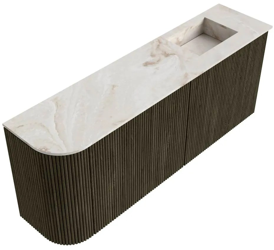 Mondiaz Joya DLux 100cm toiletmeubel ronding links shadow met wastafel faye rechts zonder kraangat frappe