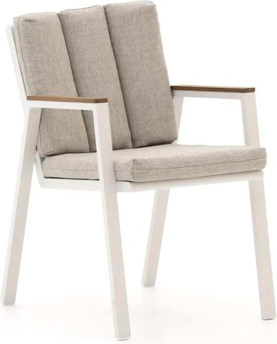 Dining tuinstoel | Bellagio Bertinoro | Aluminium | Wit | Stapelbaar | Kees Smit Tuinmeubelen