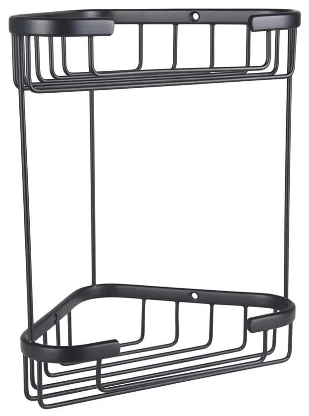 Eastbrook Solid messing doucherek driehoek dubbel zwart mat