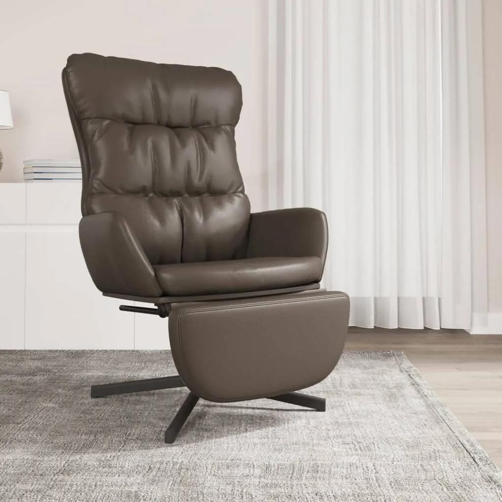 vidaXL Relaxstoel met voetensteun kunstleer bruin