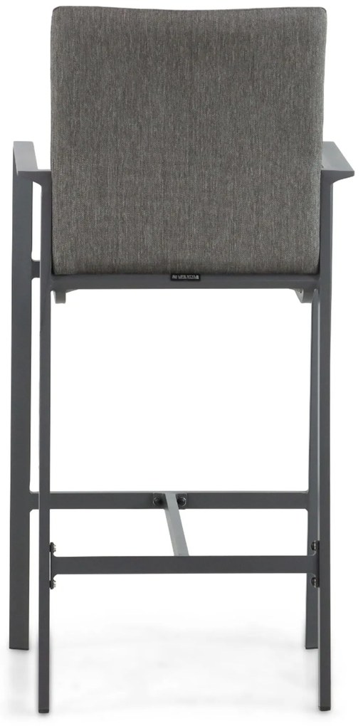 Barstoel Aluminium/textileen Grijs-antraciet Lifestyle Garden Furniture Rome