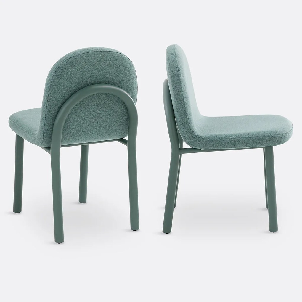 Set van 2 stoelen in getextureerde stof, Polly