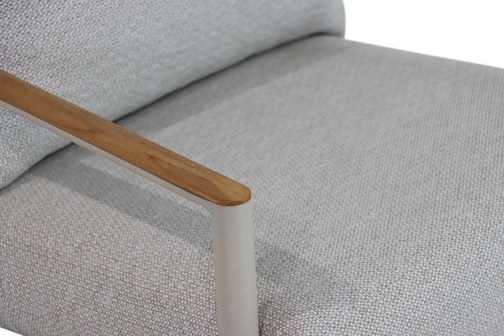Tuinstoel Aluminium/teak Grijs-antraciet Coco Sevilla