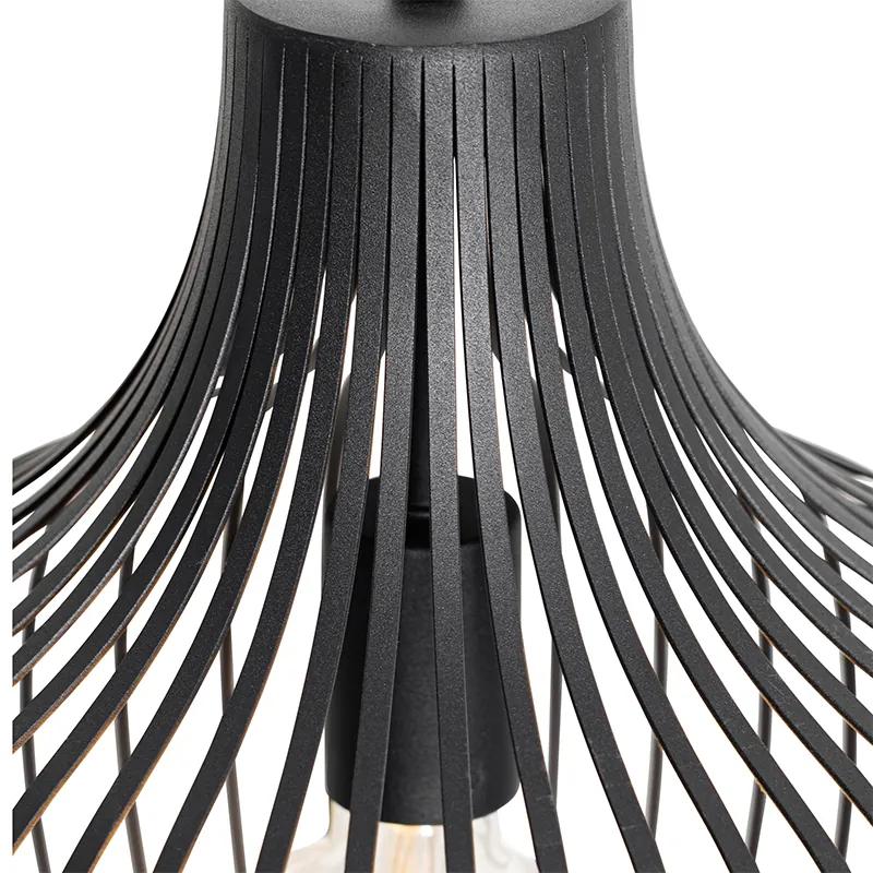 Moderne hanglamp zwart 38 cm - Saffira Modern E27 rond Binnenverlichting Lamp