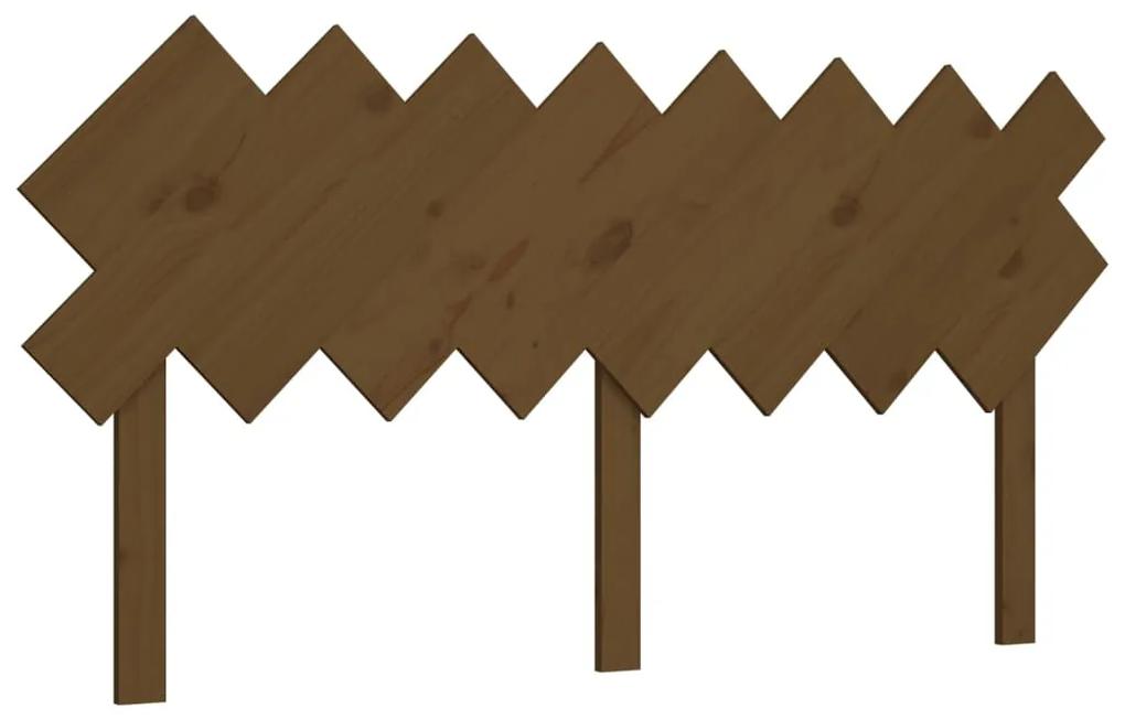 vidaXL Hoofdbord 159,5x3x80,5 cm massief grenenhout honingbruin
