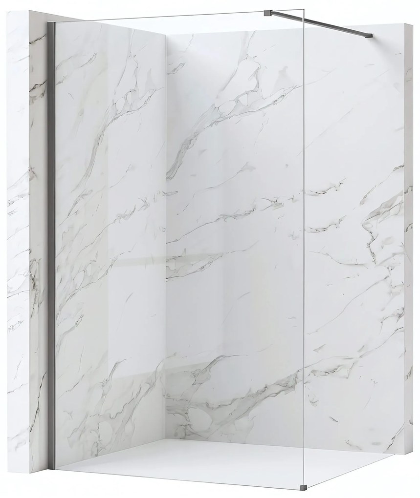 Walk-in douchewand Rea Flexi Transparent / Titan 130