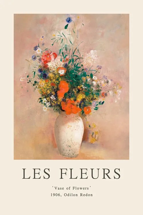 Kunstreproductie Vase of Flowers (Les Fleurs / The Flower Collection)