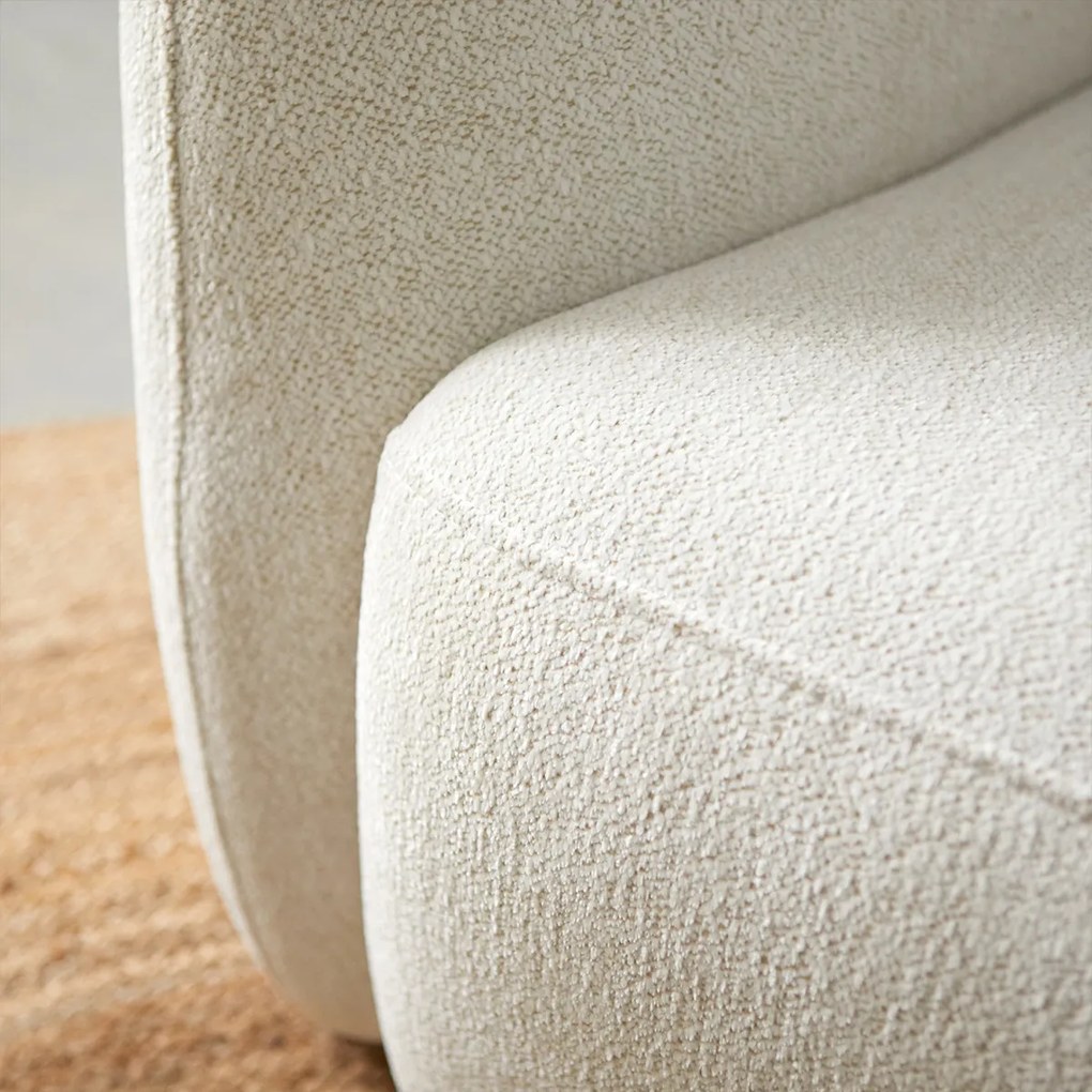 PEPP Interiors Cloud 3-zits Bank Met Ronde Vormen Creme Raven 22