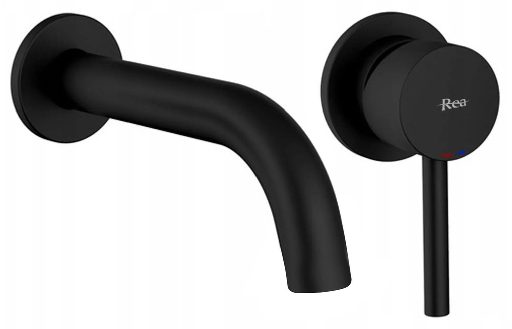Inbouw wastafelkraan Rea Lungo Black + BOX