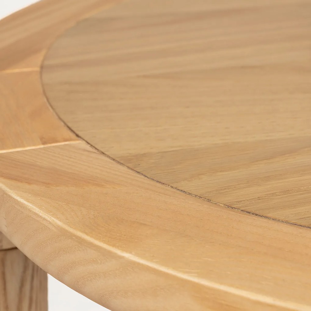 Zuiver Storm Ronde Bijzettafel Eiken - 35 X 35cm.