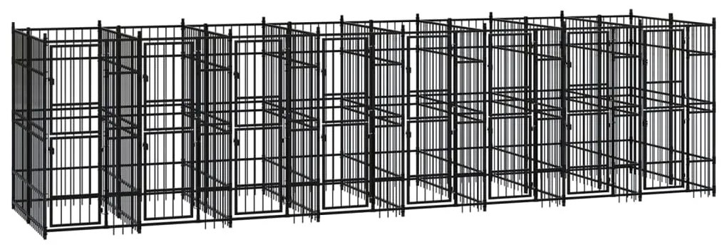 vidaXL Hondenkennel 14,75 m² staal