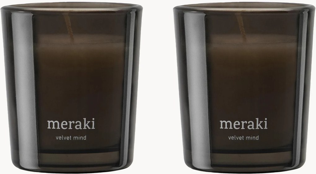 Geurkaarsen Velvet Mind, 2-delig (lavendel, magnolia, amandel)
