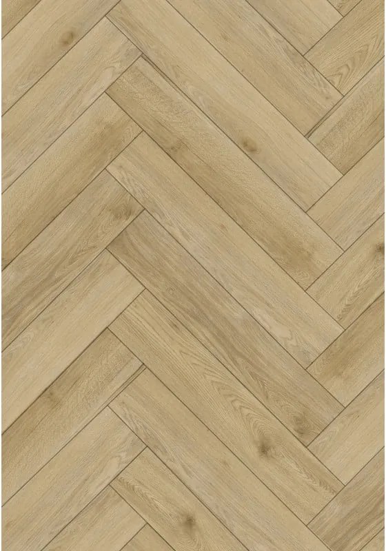 Mexen Charter Oak vinyl panelen visgraat 635 x 127 mm SPC 6,5 mm, onderlaag 1,5 mm, 4 V-groef, Eik - F1169-0635-127-505-4V1-01