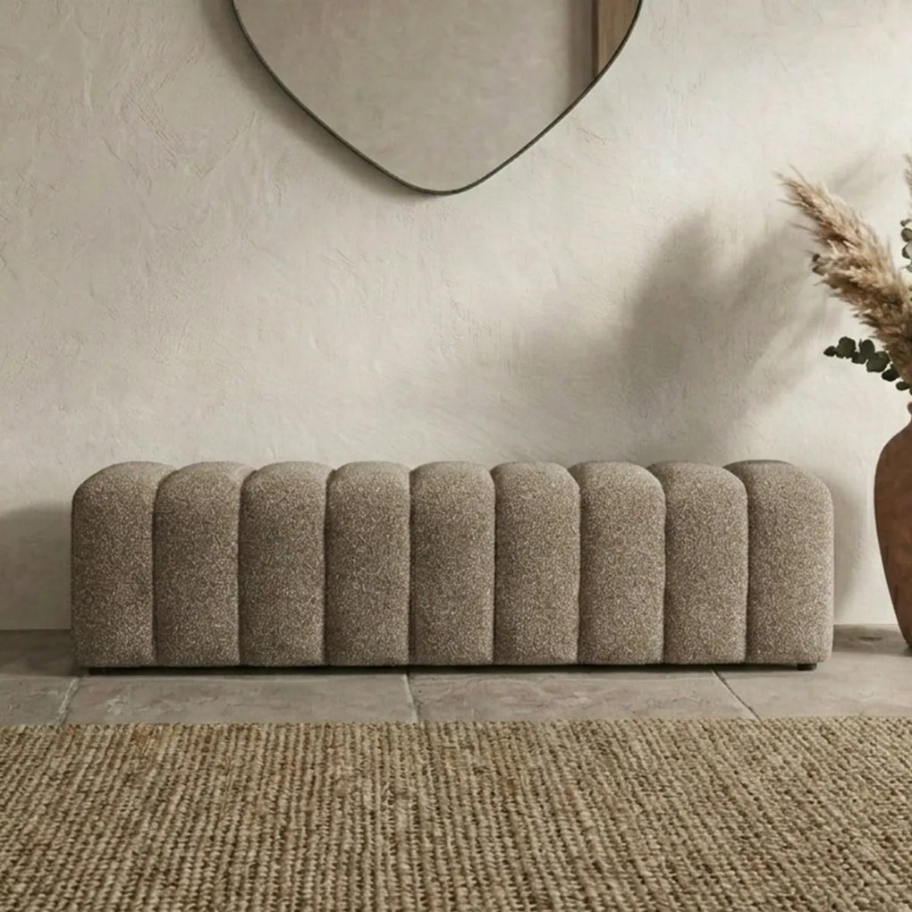 Bankje Zachte Stof Taupe 180 Cm