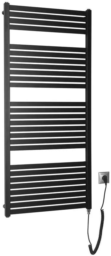 Sapho Tondi elektrische radiator zwart mat 60x133cm 600W