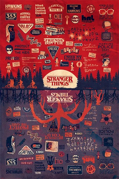 Poster Stranger Things - The Upside Down