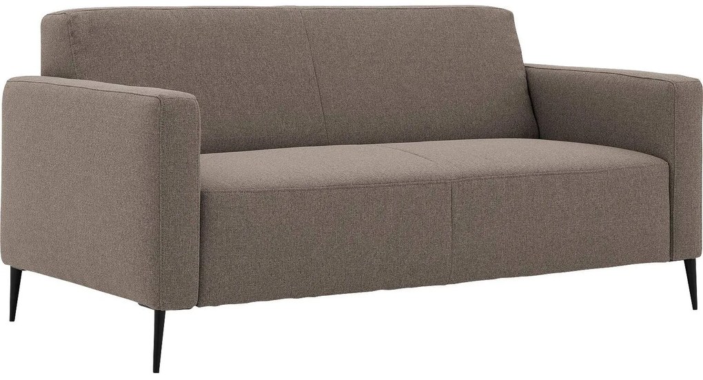 Goossens Key West bruin, stof, 2,5-zits, modern design