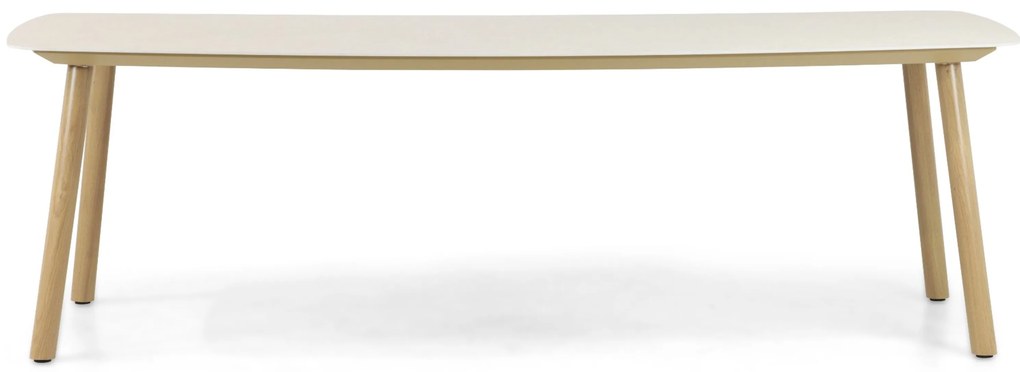 Dining Tuintafel rechthoekig 240 x 100 cm Aluminium Taupe Bloom