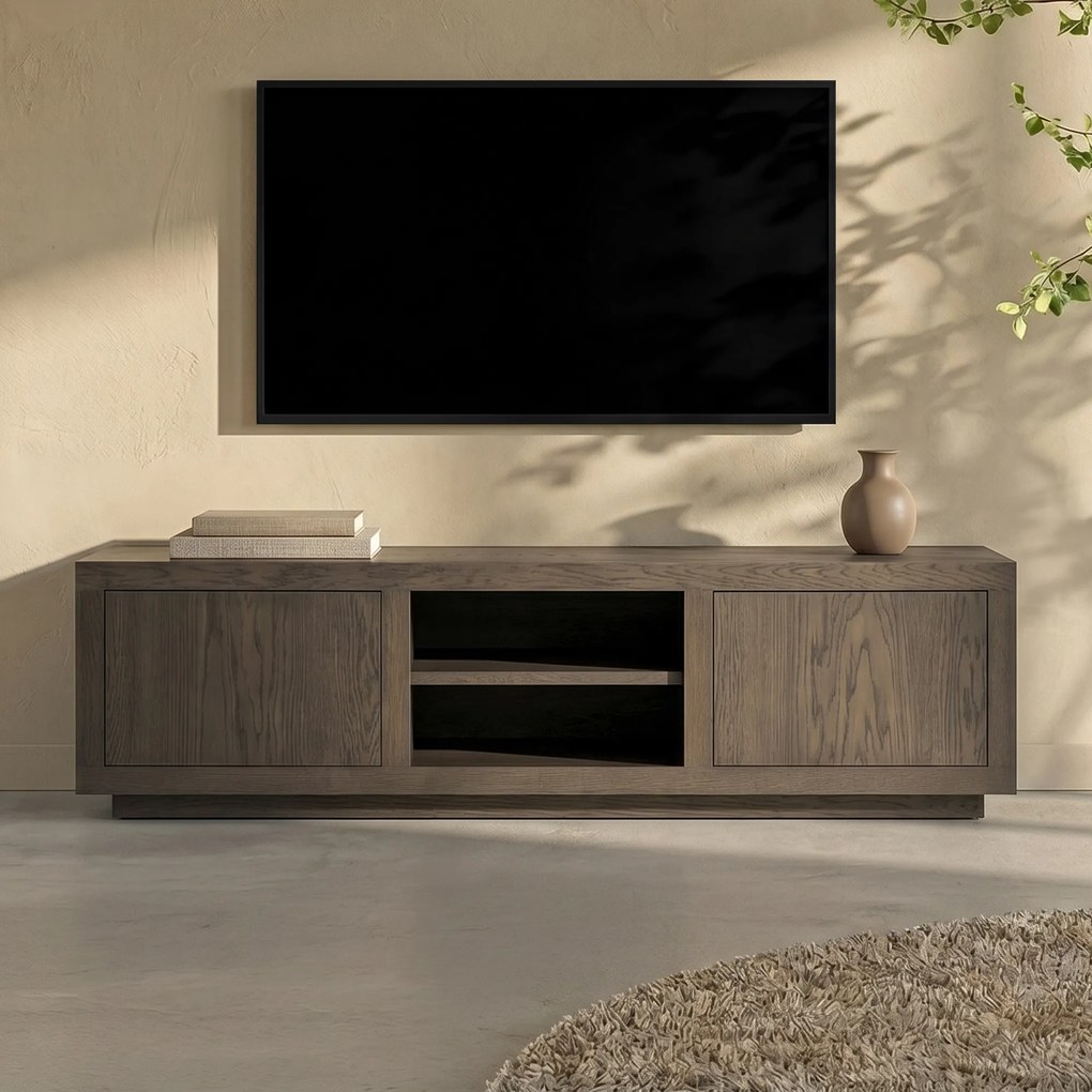 Bruin Tv-meubel Eiken 160 Cm - 160x42x45cm.