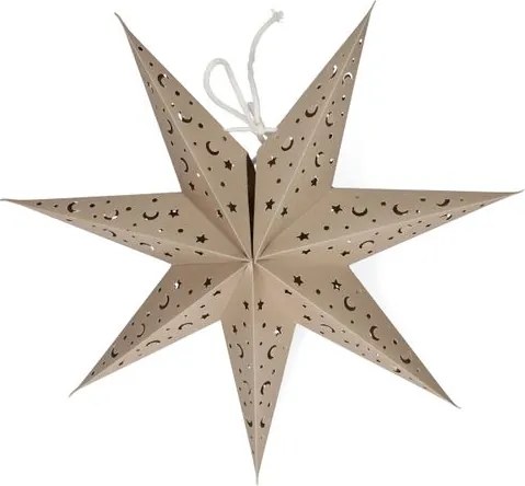 3D kerstster middel, papier, zandkleur, Ø35 cm