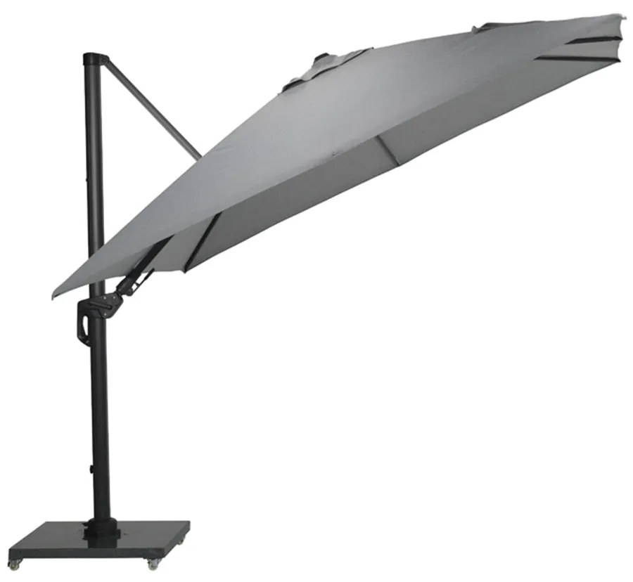 Garden Impressions Zweefparasol Hawaii Deluxe 300x300 - donker grijs - licht grijs