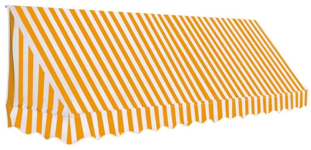 vidaXL Luifel 350x120 cm oranje en wit