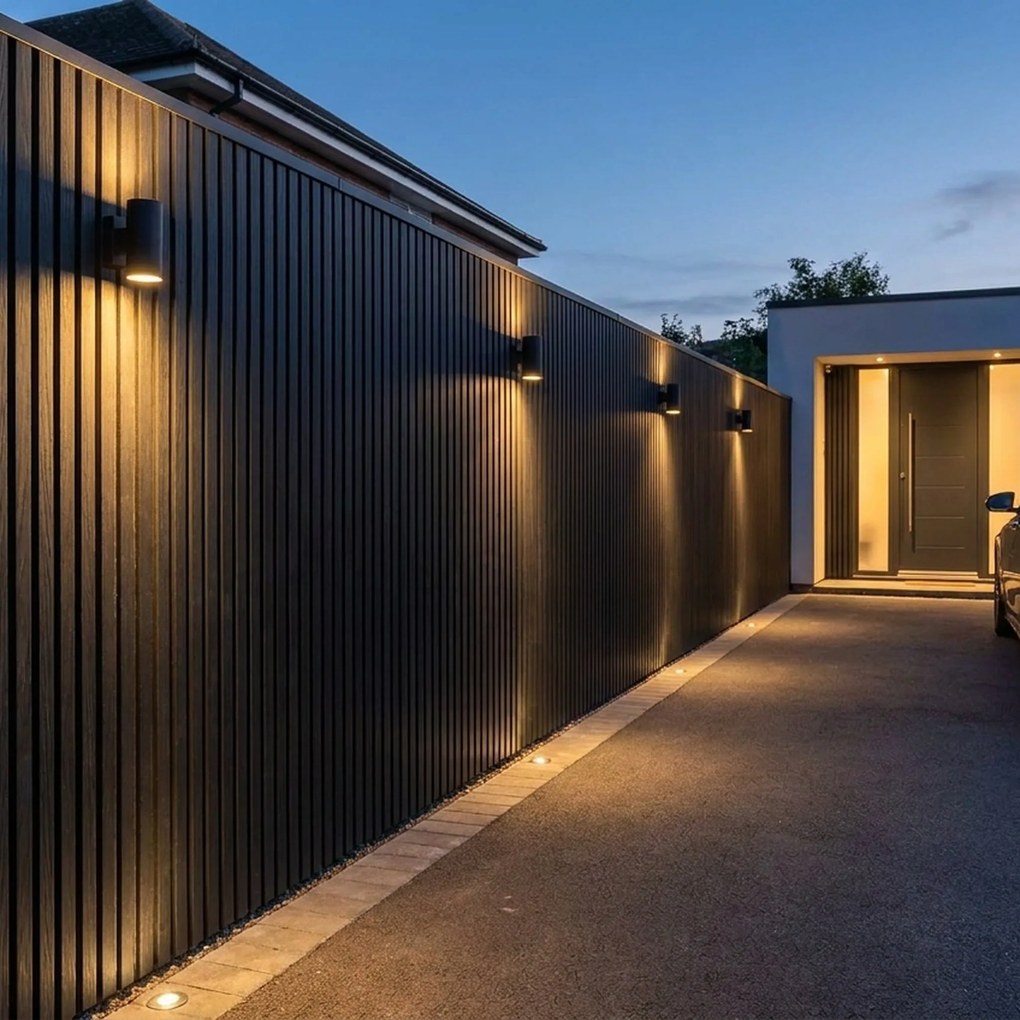 Buitenpanel Zwart 290cm | Gevelbekleding | Tuin | 3D Houtnerf