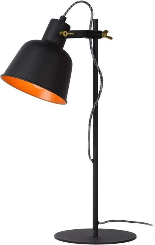 Lucide tafellamp Pia - zwart - 34x20x52,5 cm - Leen Bakker