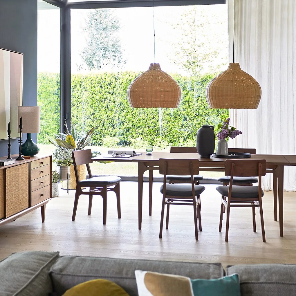 Hanglamp in gevlochten bamboe,Ø60 cm, Vani