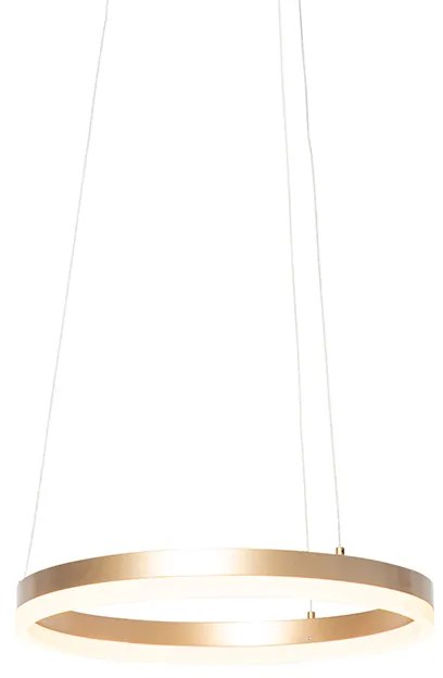 Design hanglamp goud 40 cm incl. LED 3-staps dimbaar - Anello Design rond Binnenverlichting Lamp