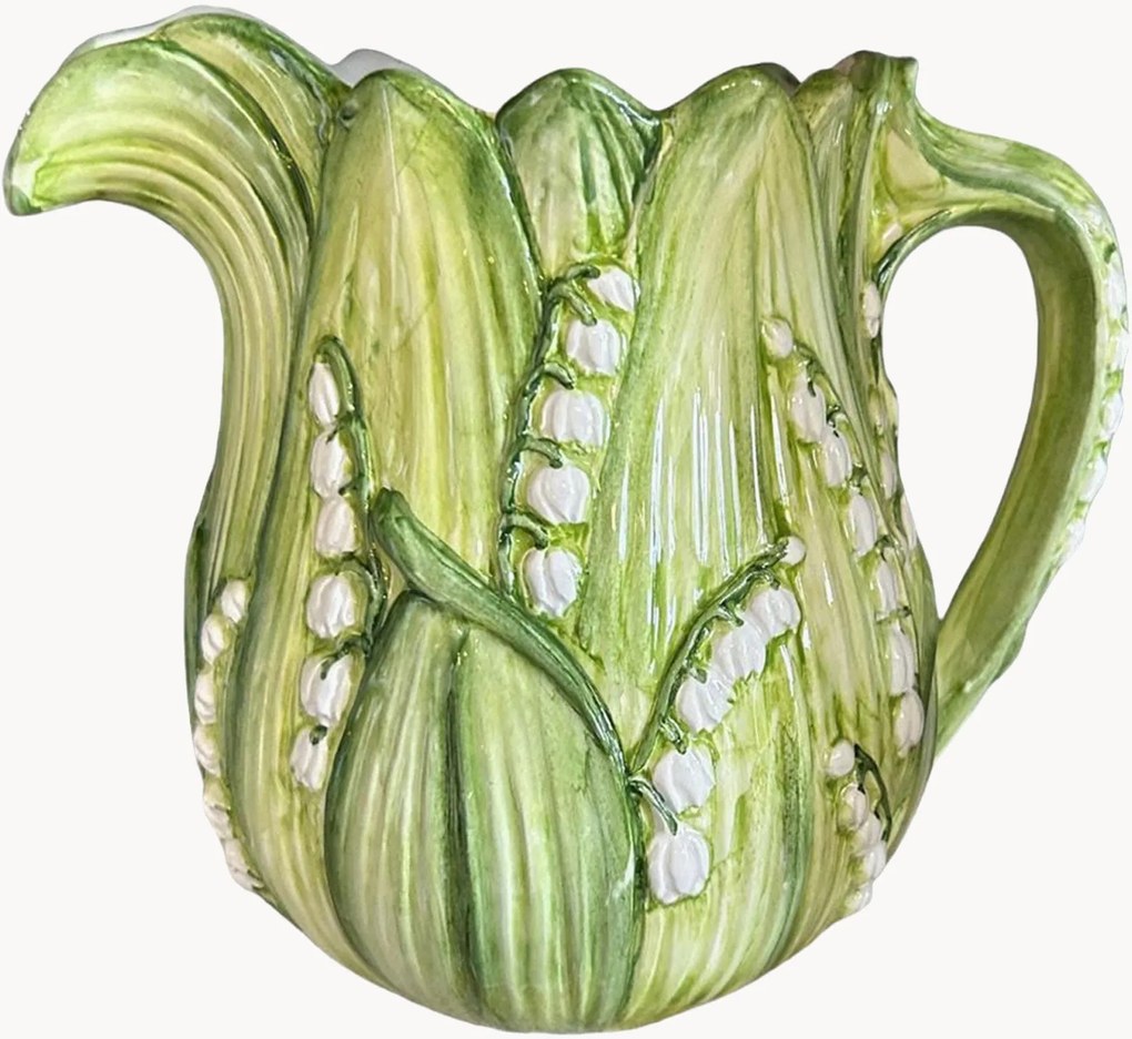 Handbeschilderde melkkan Lily of the Valley