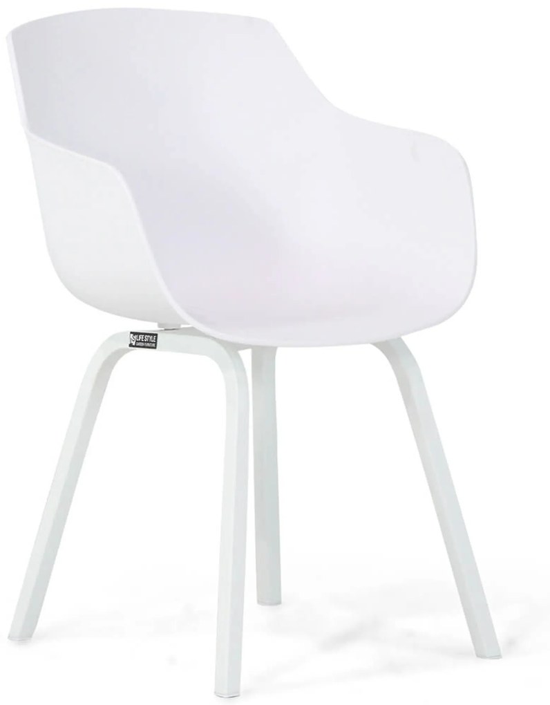 Tuinset 8 personen 330 cm Kunststof Wit Lifestyle Garden Furniture Salina/Florence