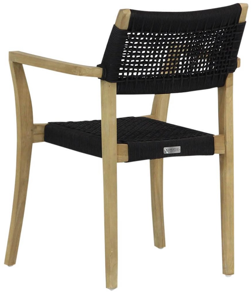 Tuinset 4 personen 90 cm Rope Zwart Lifestyle Garden Furniture Dallas/Weston