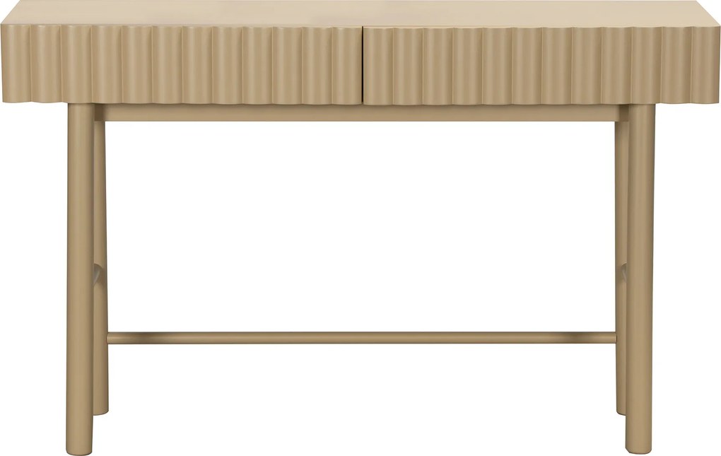 Sidetable Met Grote Ribbels Zandkleur - 120 X 35cm.