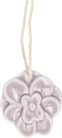 Hanger viooltje, porselein, lila