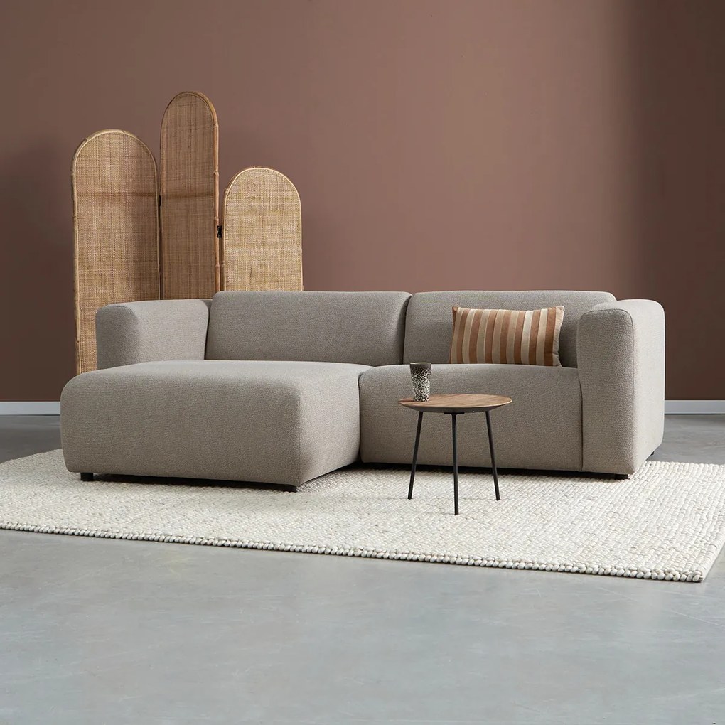 Kleine Bank Met Chaise Longue Links Taupe