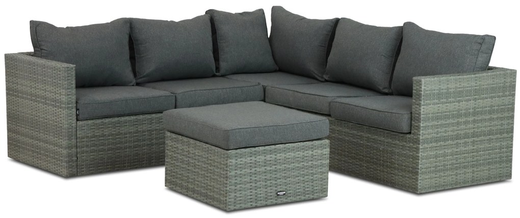 Hoek loungeset 5 personen Wicker Grijs Domani Furniture Rocco