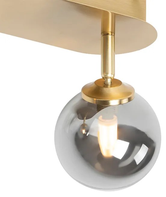 Spot goud 2-lichts verstelbaar met smoke glass - Athens