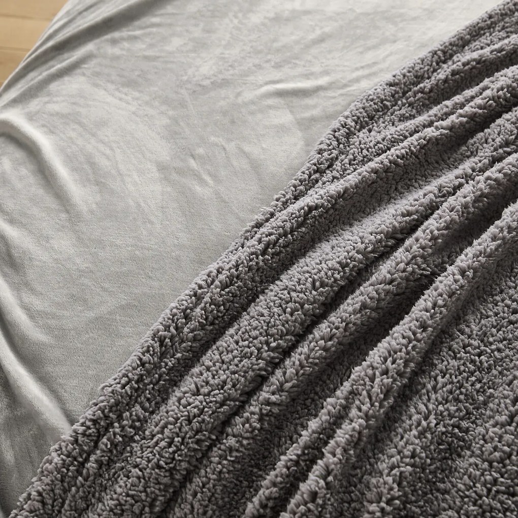 Beddensprei in fleece en sherpa, Maxine