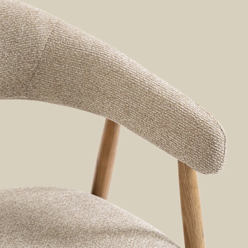 Eiken Eetkamerstoel Ronde Rugleuning